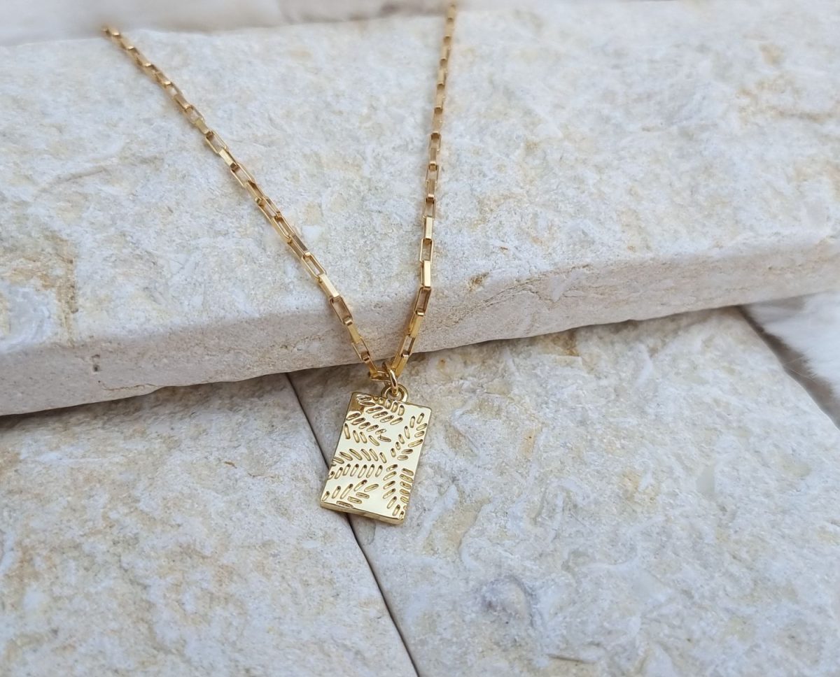 שרשרת זהב גולדפילד Gold Wheat עשוייה מחוליות מלבניות